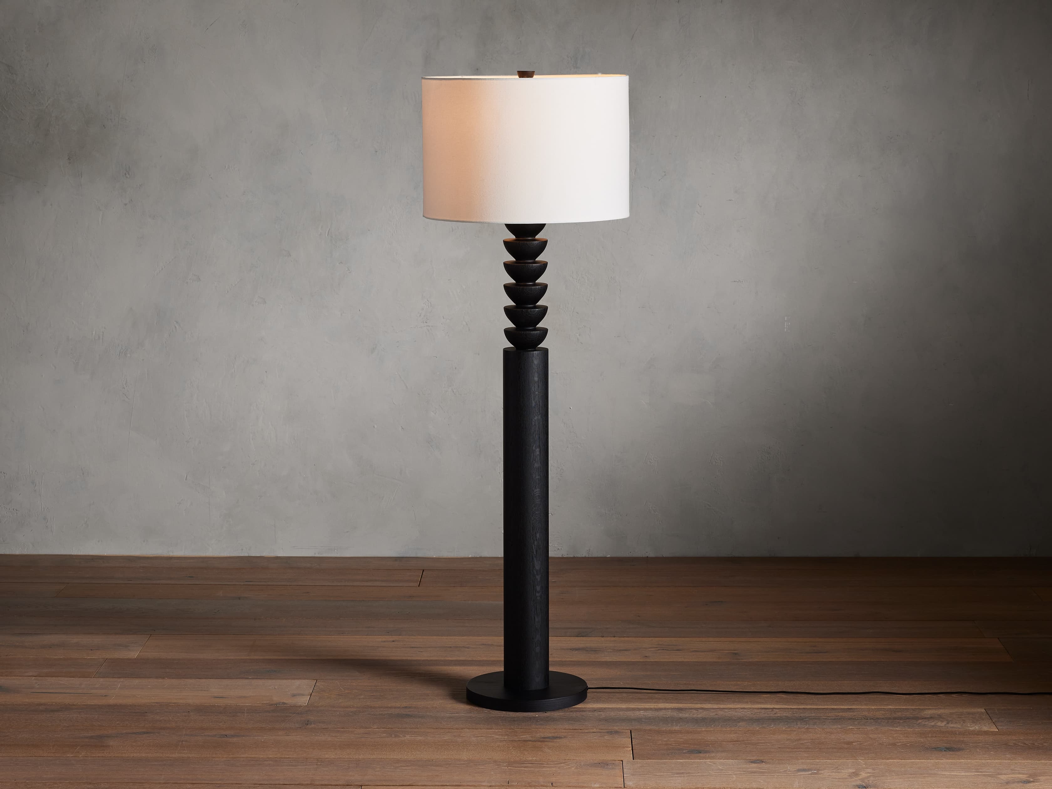 Lathe Floor Lamp in Black - Image 0