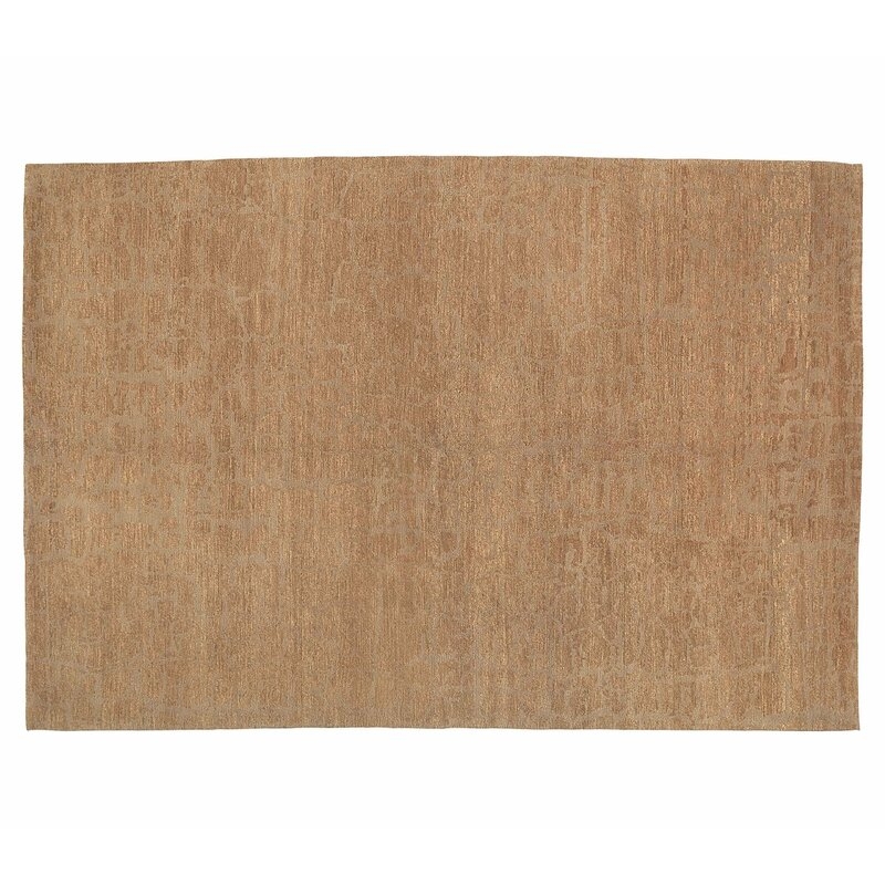 Tufenkian Abstract Hand-Knotted Wool Brown Area Rug Rug Size: Rectangle 3' x 5' - Image 0