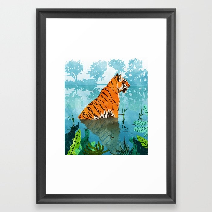 Tiger Creek Framed Art Print by 83 Oranges Free Spirits - Scoop Black - Small 13" x 19"-15x21 - Image 0