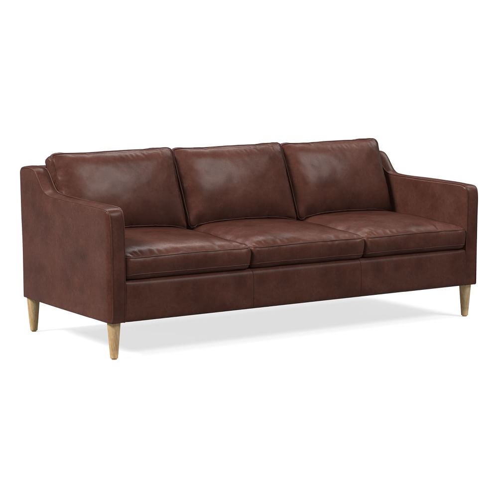 Hamilton 91" Sofa, Charme Leather, Oxblood, Almond - Image 0