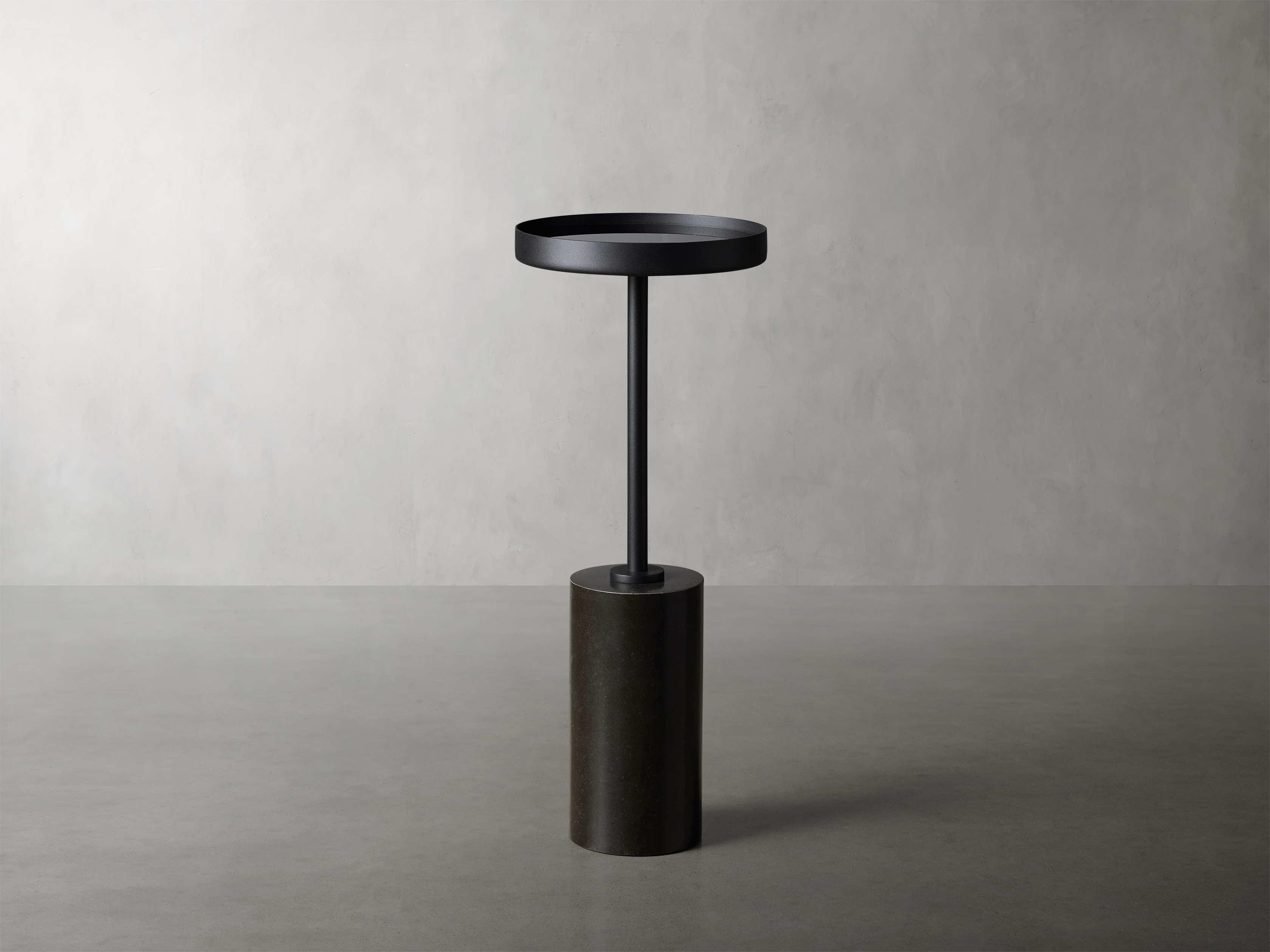 Rhodes Martini Table in Metal Black  with Marble - Image 0