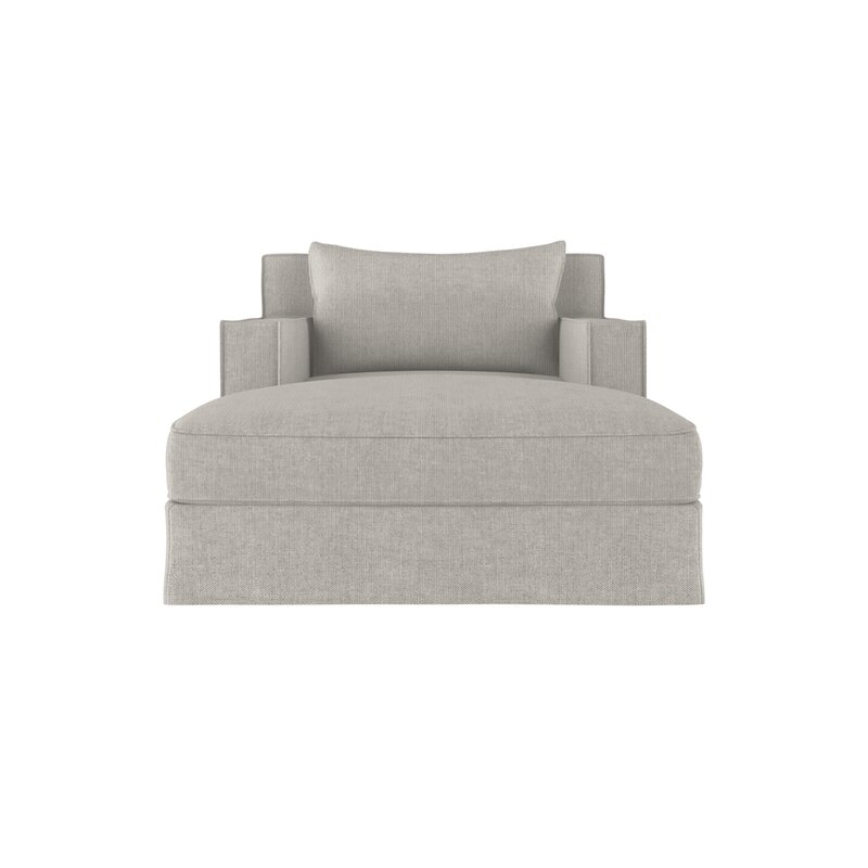 Tandem Arbor Beaton Linen Chaise Lounge Upholstery Color: Slate Gray - Image 0