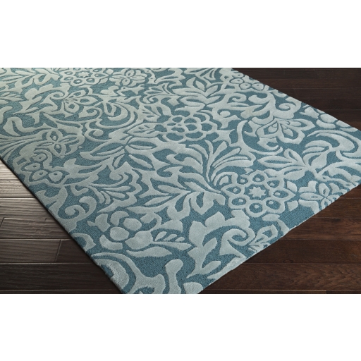 Modern Classics Blue Indoor 2'6" x 8' Handmade Rug - Image 1