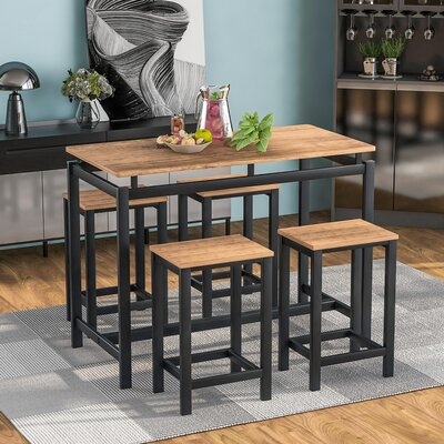 5 Piece Counter Height Dining Set With 4 Chairs - Image 0