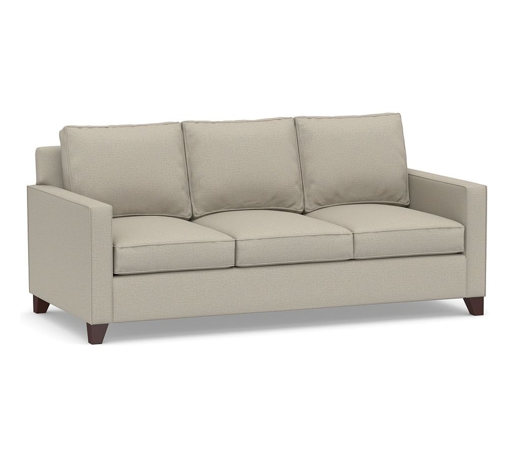 Cameron Square Arm Upholstered Deep Seat Sofa 3-Seater 85", Polyester Wrapped Cushions, Performance Boucle Fog - Image 0