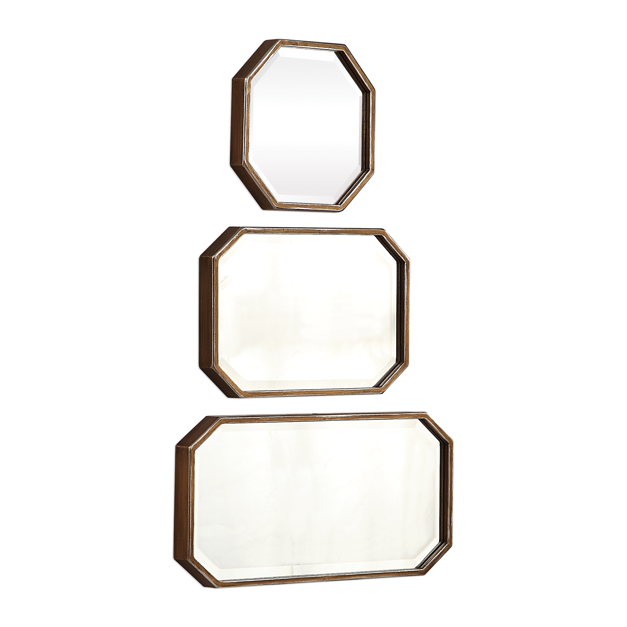 Trois Gold Mirrors, Set of 3 - Image 1