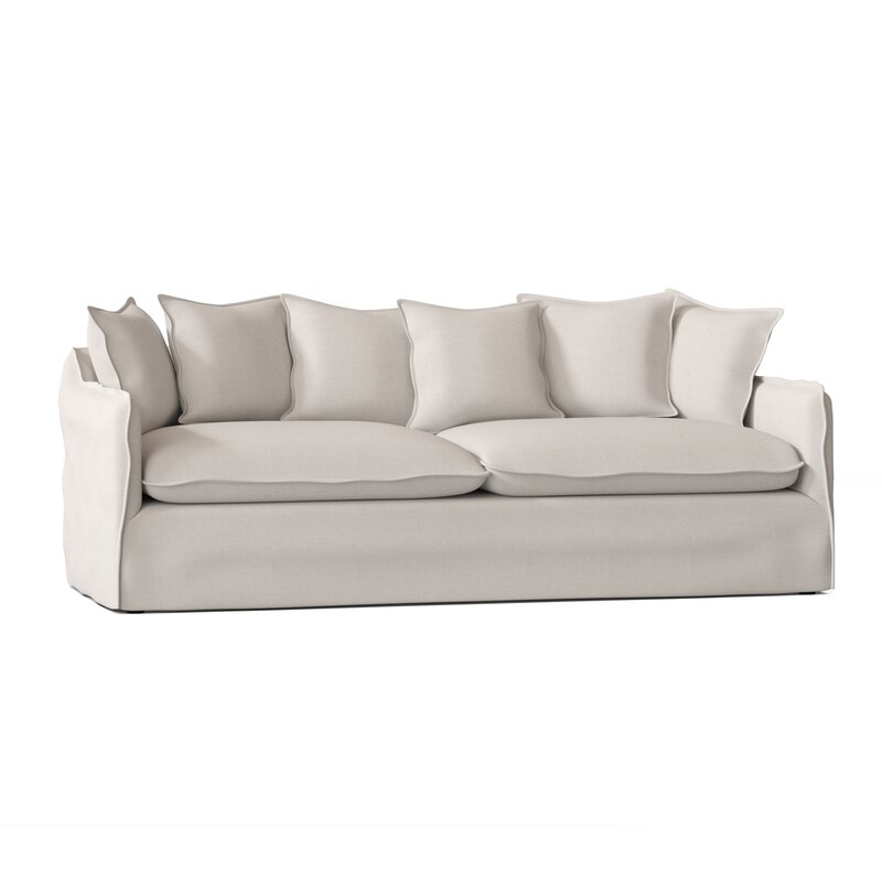 Moss Studio Amber 84"" Slipcovered Sofa with Reversible Cushions - Image 0