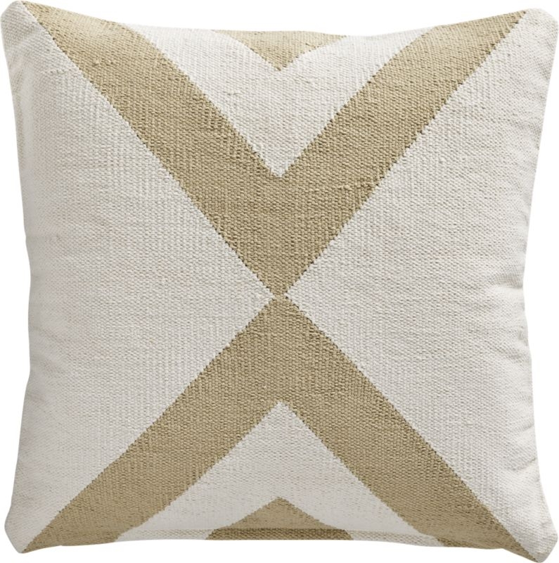Xbase Natural Tonal Pillow, Down-Alternative Insert, 23" x 23" - Image 0