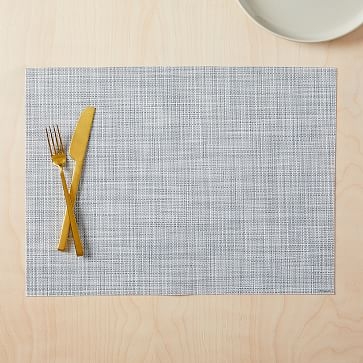 Chilewich Easy-Care Mini Basketweave Placemat, Gravel - Image 2
