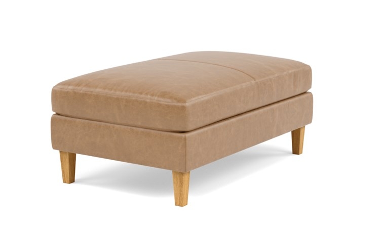 Sloan Leather Ottoman - Image 1