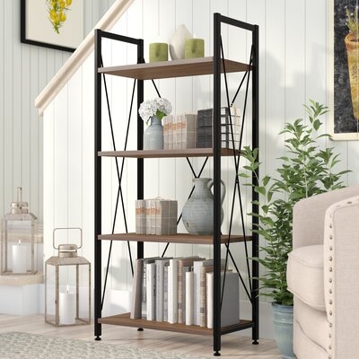 Wadley 50.1'' H x 23.75'' W Steel Etagere Bookcase - Image 1