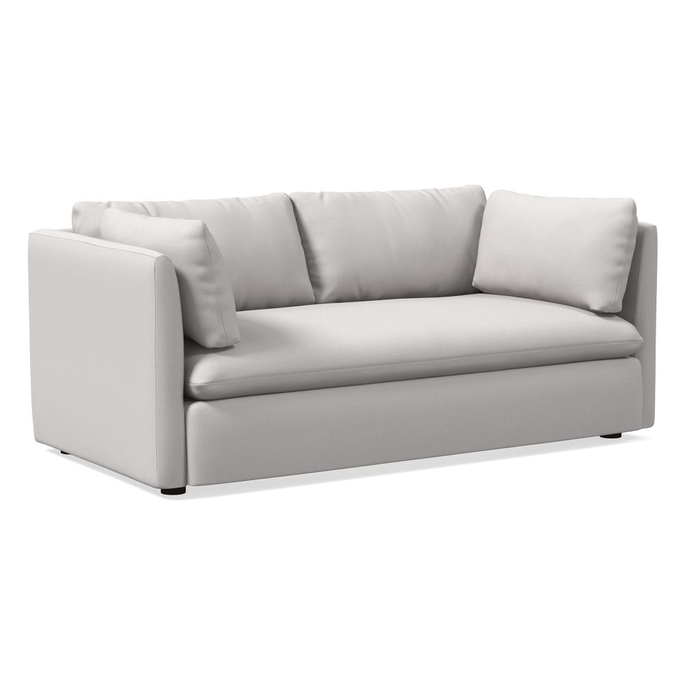 Shelter 72" Sofa, Poly, Performance Washed Canvas, Frost Gray - Image 0