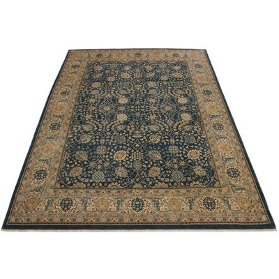 One-of-a-Kind Abagail Hand-Knotted Heritage Teal 8'2" x 10'3" Wool Area Rug - Image 0