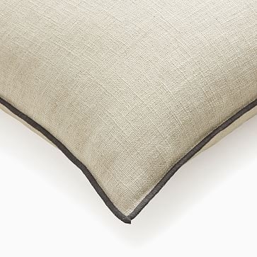 Classic Linen Pillow Cover, Dark Olive, 20"x20" - Image 3