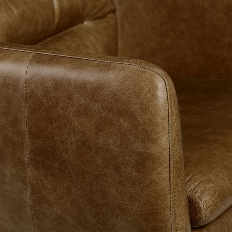 Saic Quantam Saddle Leather Rocking Chair - Image 5