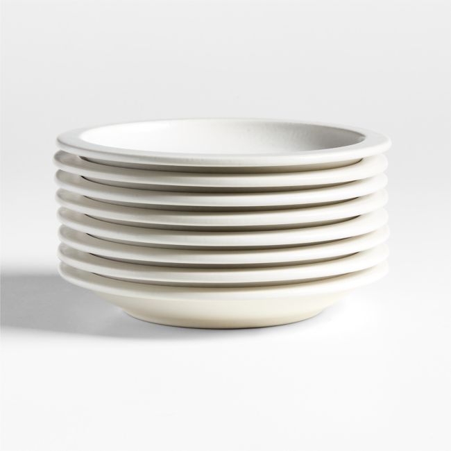 Villa White Stoneware Salad Plates, Set of 8 - Image 0