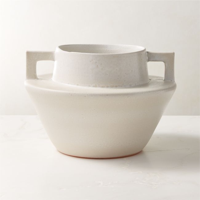 Masa White Terracotta Vase - Image 0