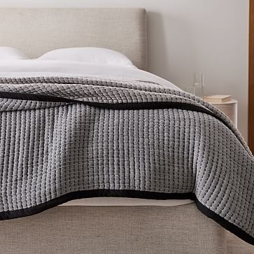 Organic Double Cloth Blanket, King/Cal. King, Pearl Gray - Image 3