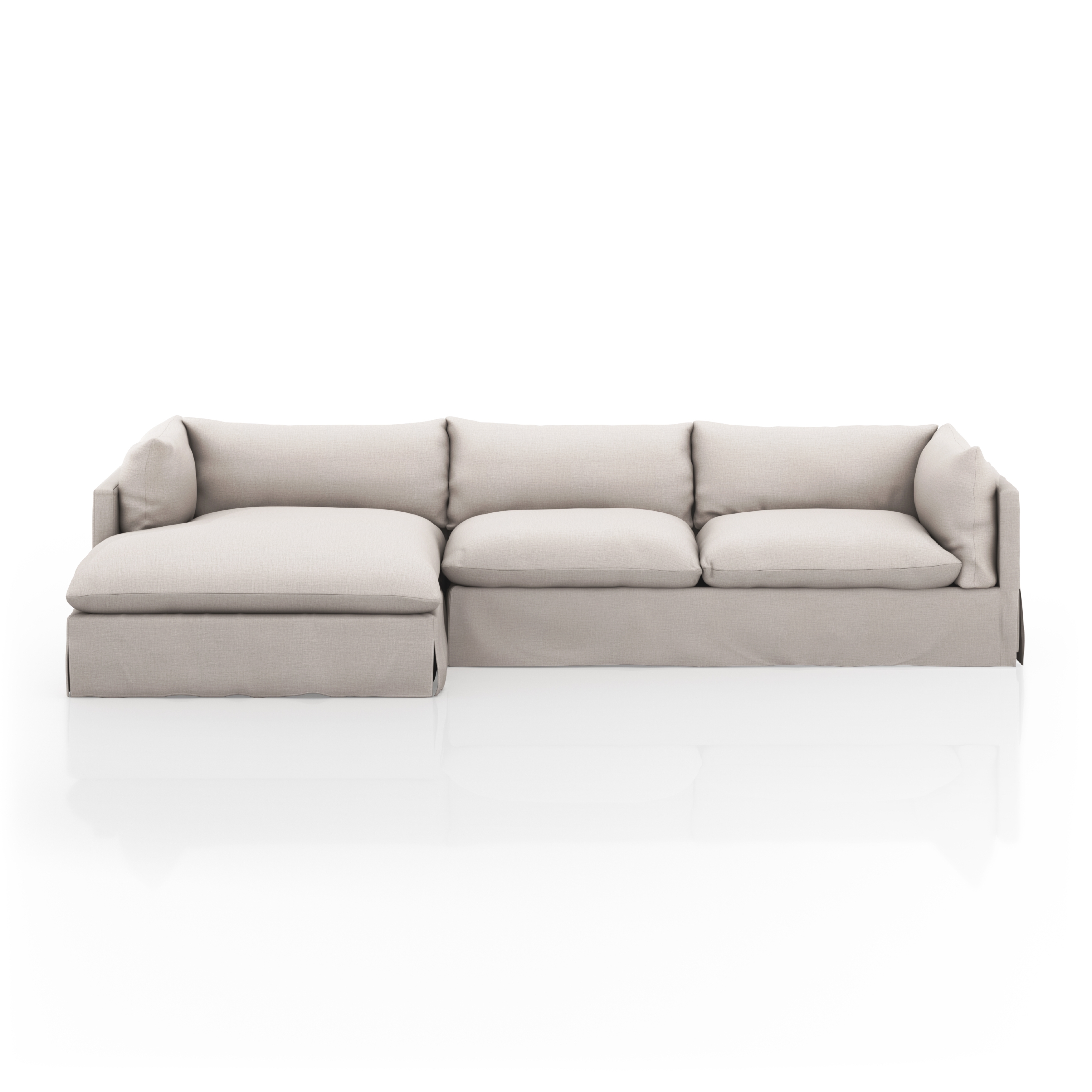Habitat 2pc Laf Sectional-133''-Moon - Image 1