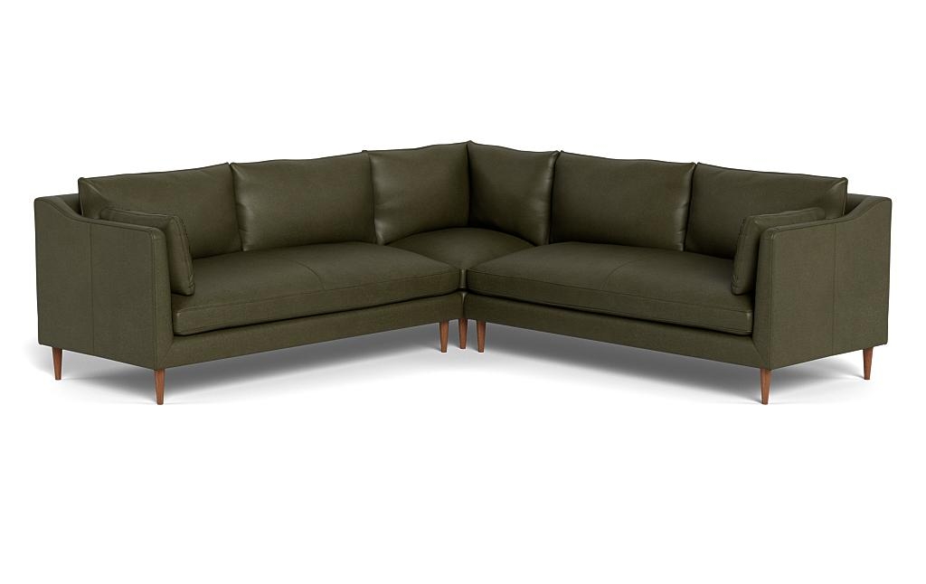Caitlin Corner Leather Sectional Sofa by The EverygirlÃ?Â® - Image 1