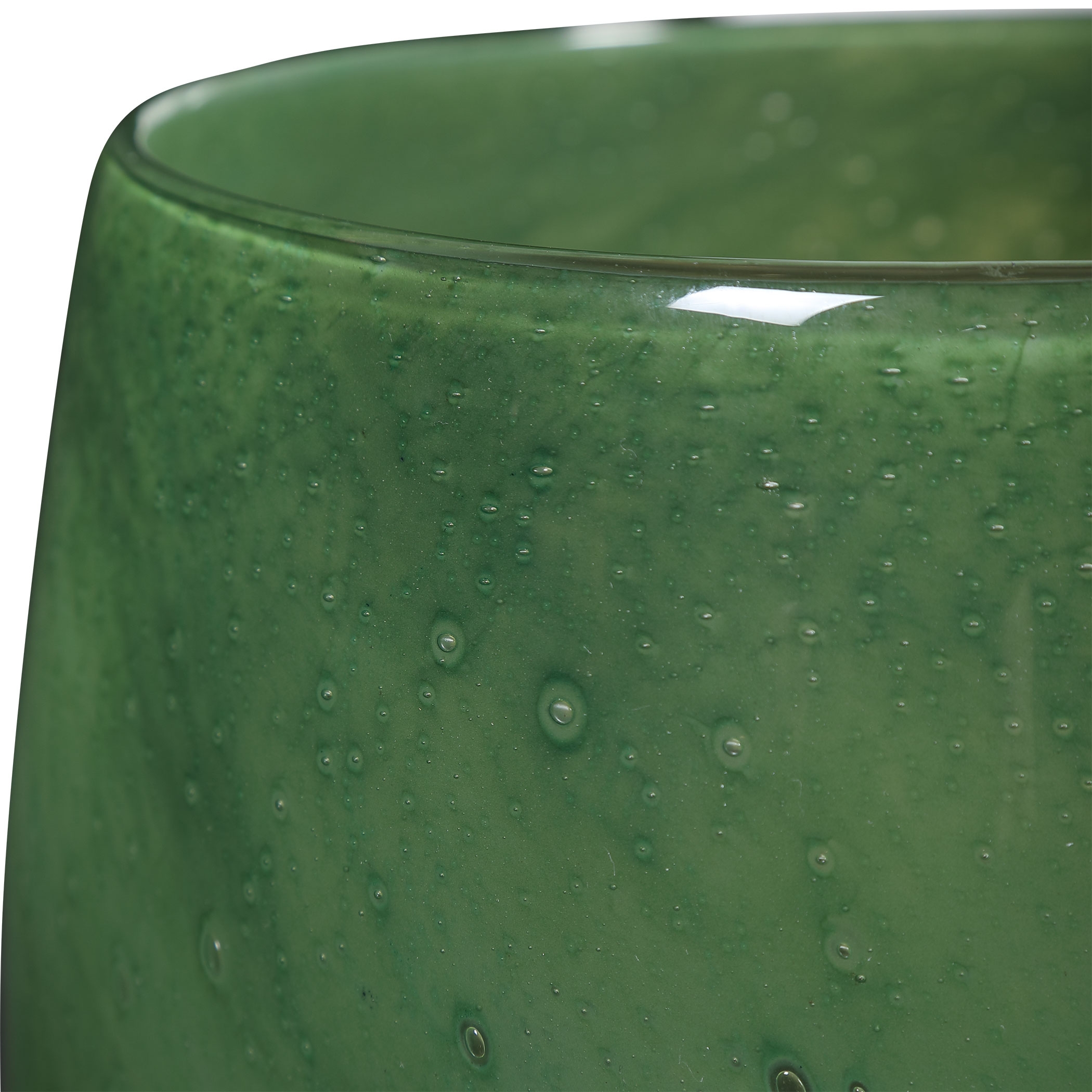 Matcha Green Glass Vases, S/2 - Image 2