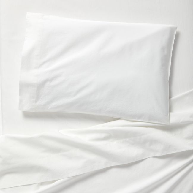 Cozy Cloud Pampas Ivory Washed Organic Cotton Toddler Sheet Set - Image 0