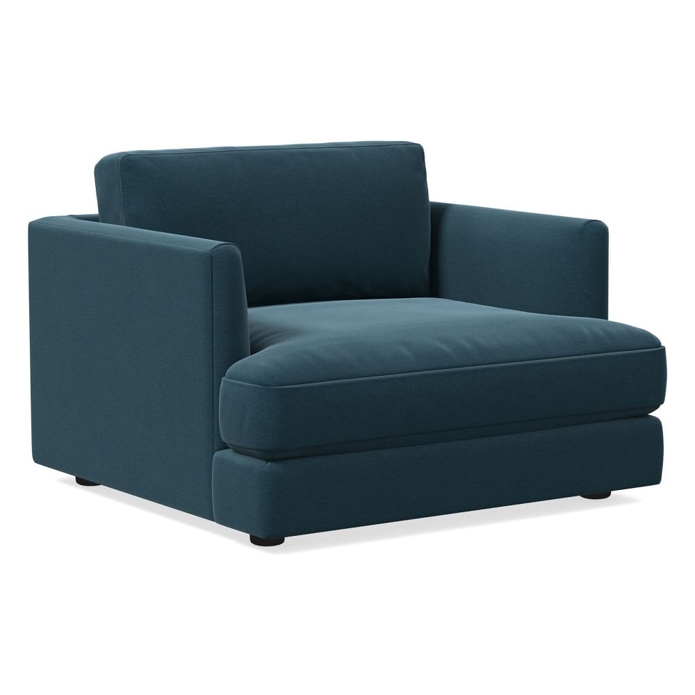 Haven Chair, Trillium, Performance Velvet, Petrol, Concealed Supports - Image 0