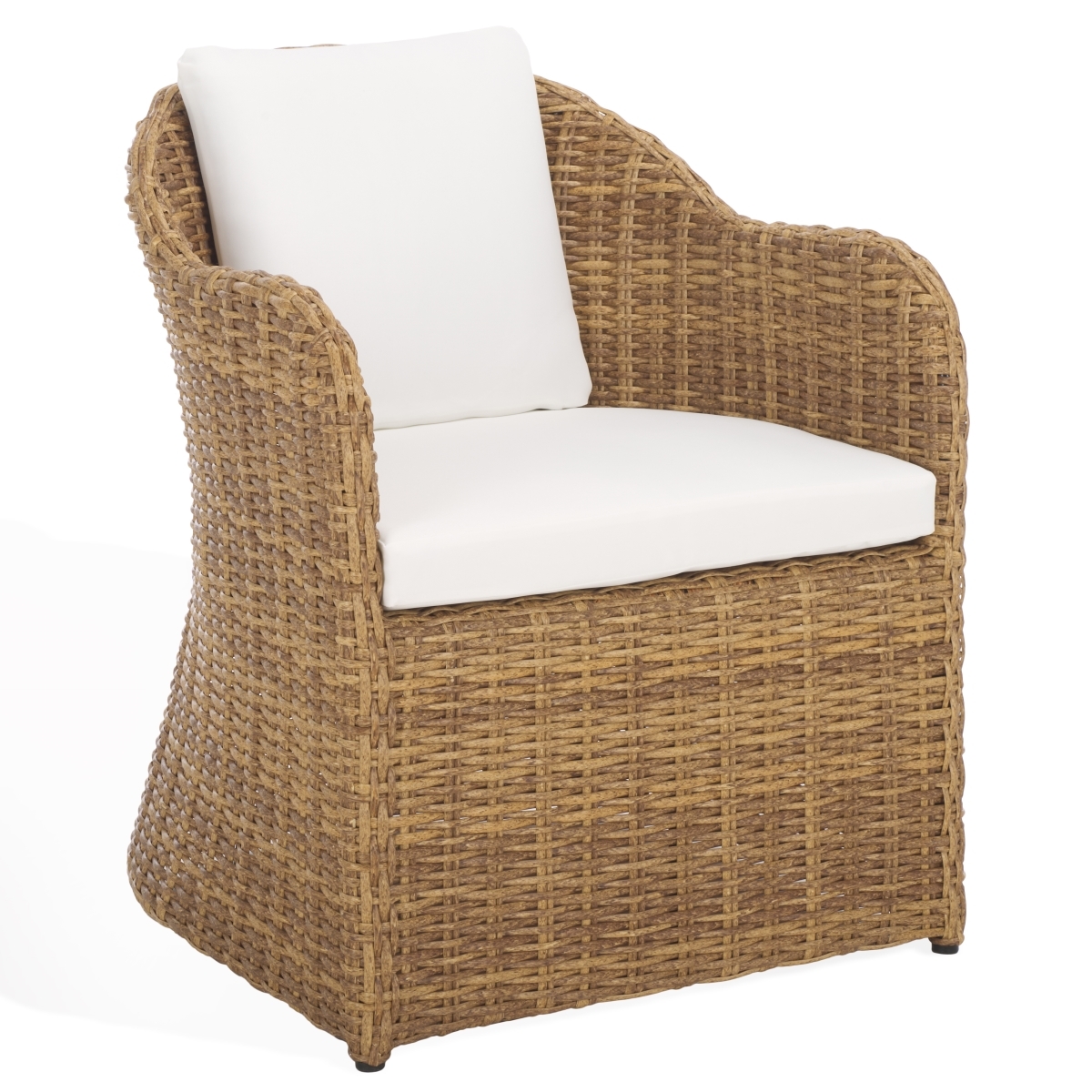 Melbourne Wicker Dining Chair - Natural/White - Image 5
