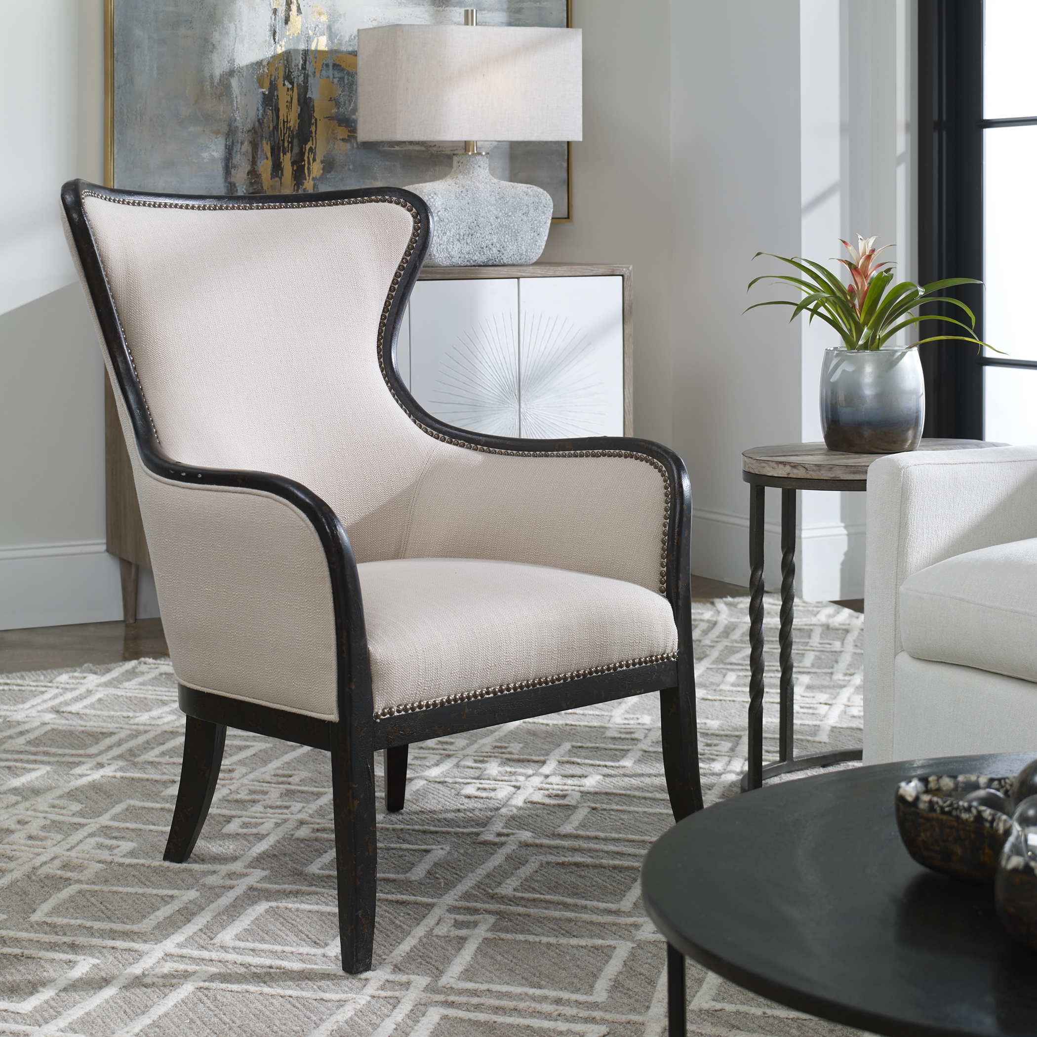 Sandy Wing Back Armchair - Image 1