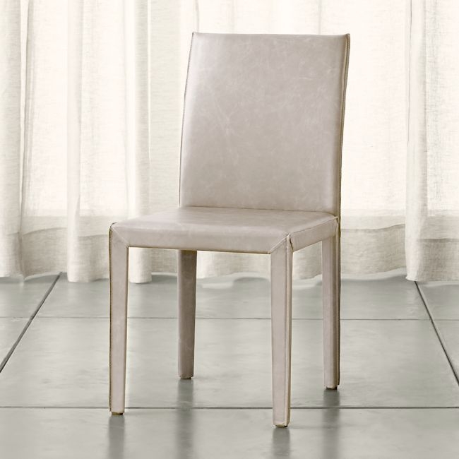 Folio Sand Top-Grain Leather Dining Chair - Image 0