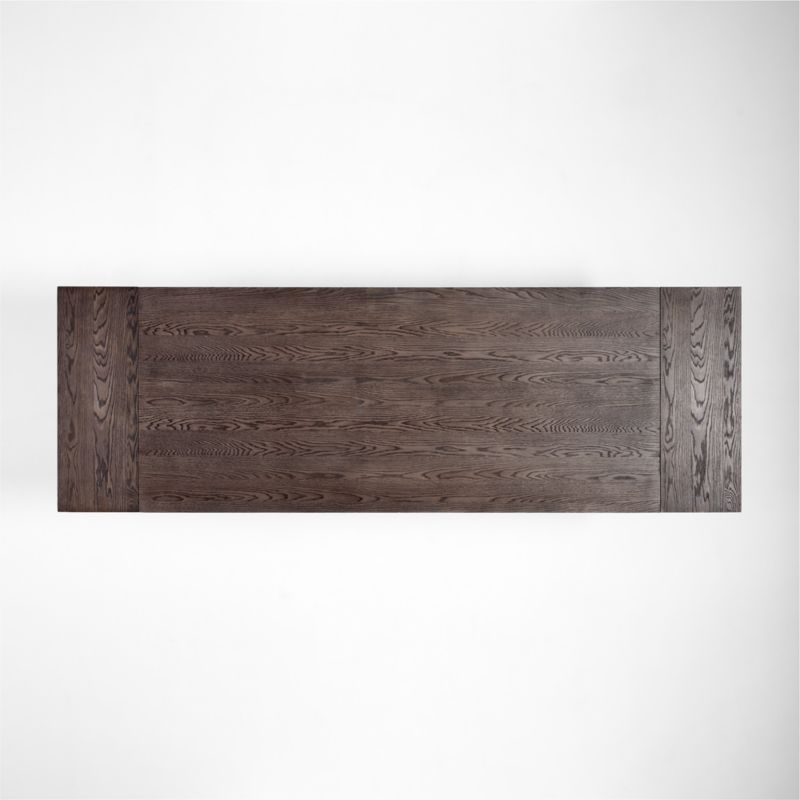 Eastham 90"-118" Brushed Charcoal Oak Wood Extendable Dining Table - Image 3