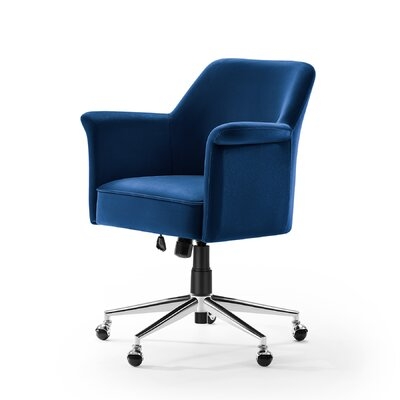 Contemporary Adjustable Seat Hight Velvet Task Chair - Image 0