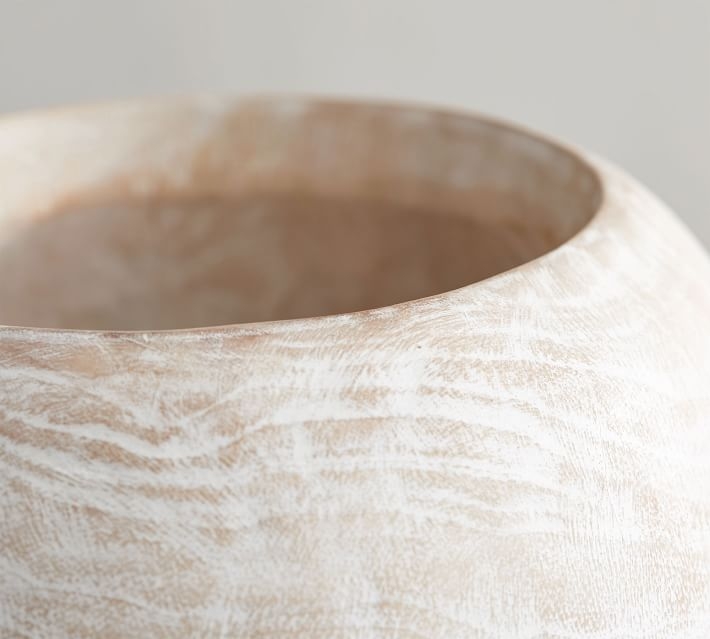 Mango Wood Vase, Large - Image 1