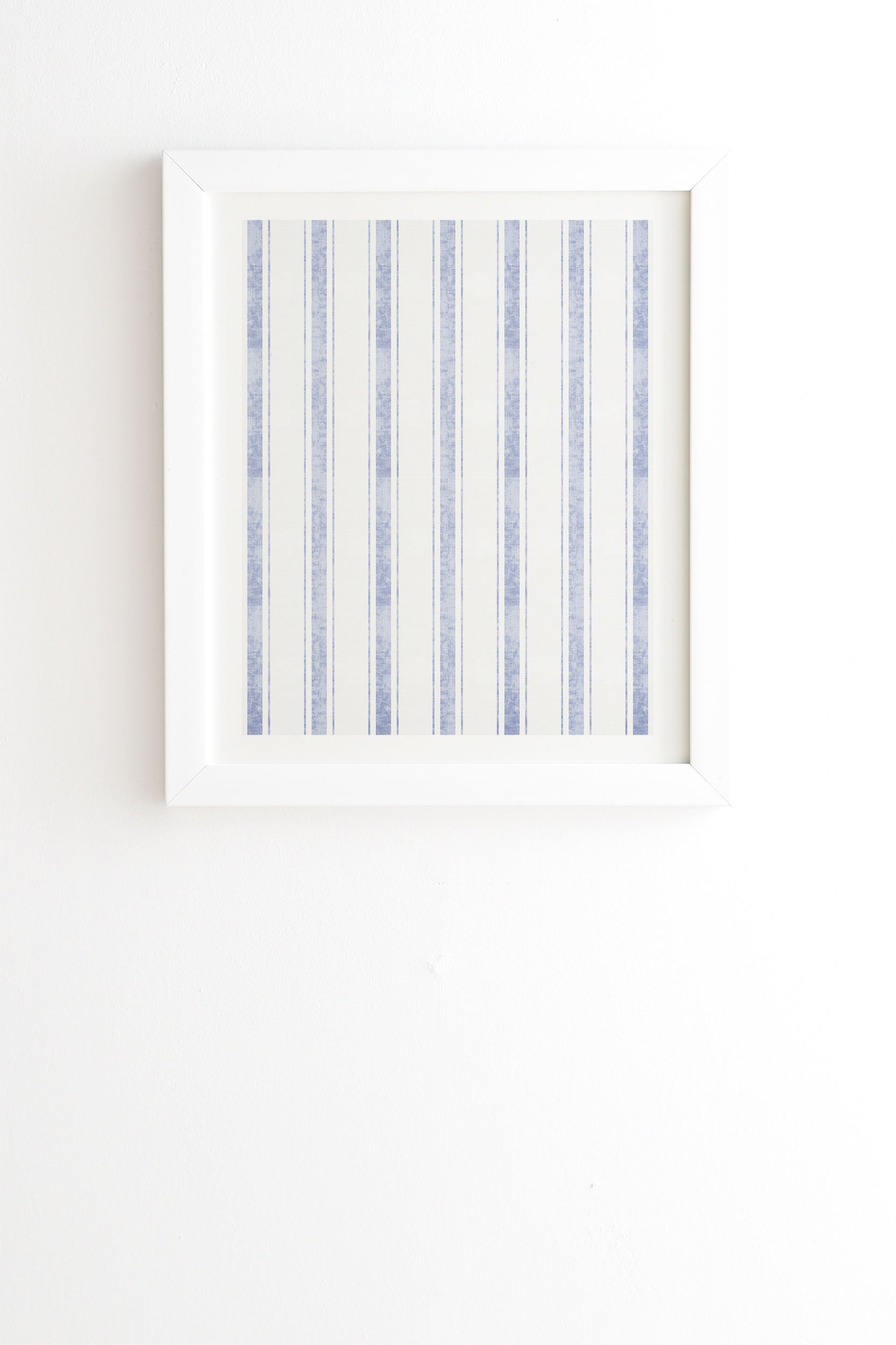 Holli Zollinger AEGEAN BOLD STRIPE White Framed Wall Art - 8" x 9.5" - Image 0