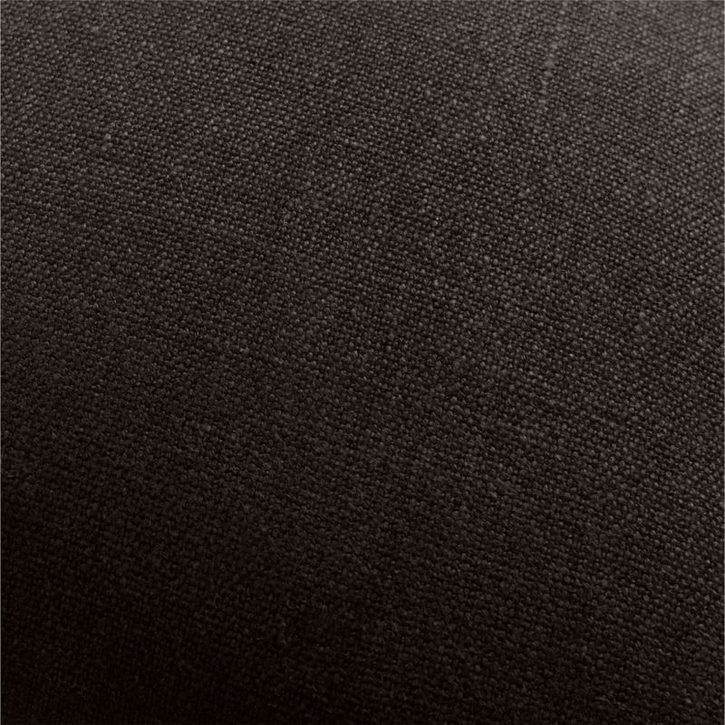 Relaxed Linen 20"x20" Ink Black Layering Throw Pillow with Feather Insert - Image 2