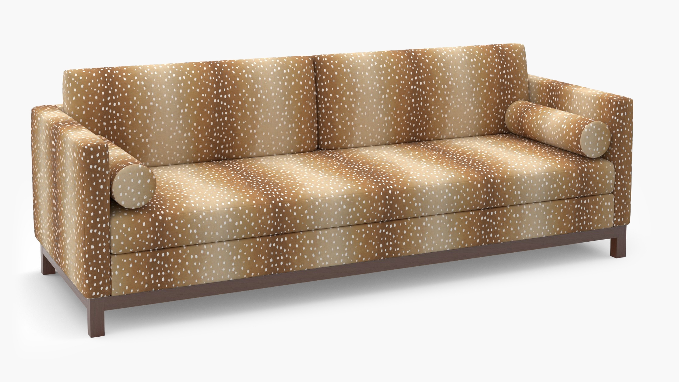 Tailored Tuxedo Sofa, Faline, Walnut Wood Rail - Image 1