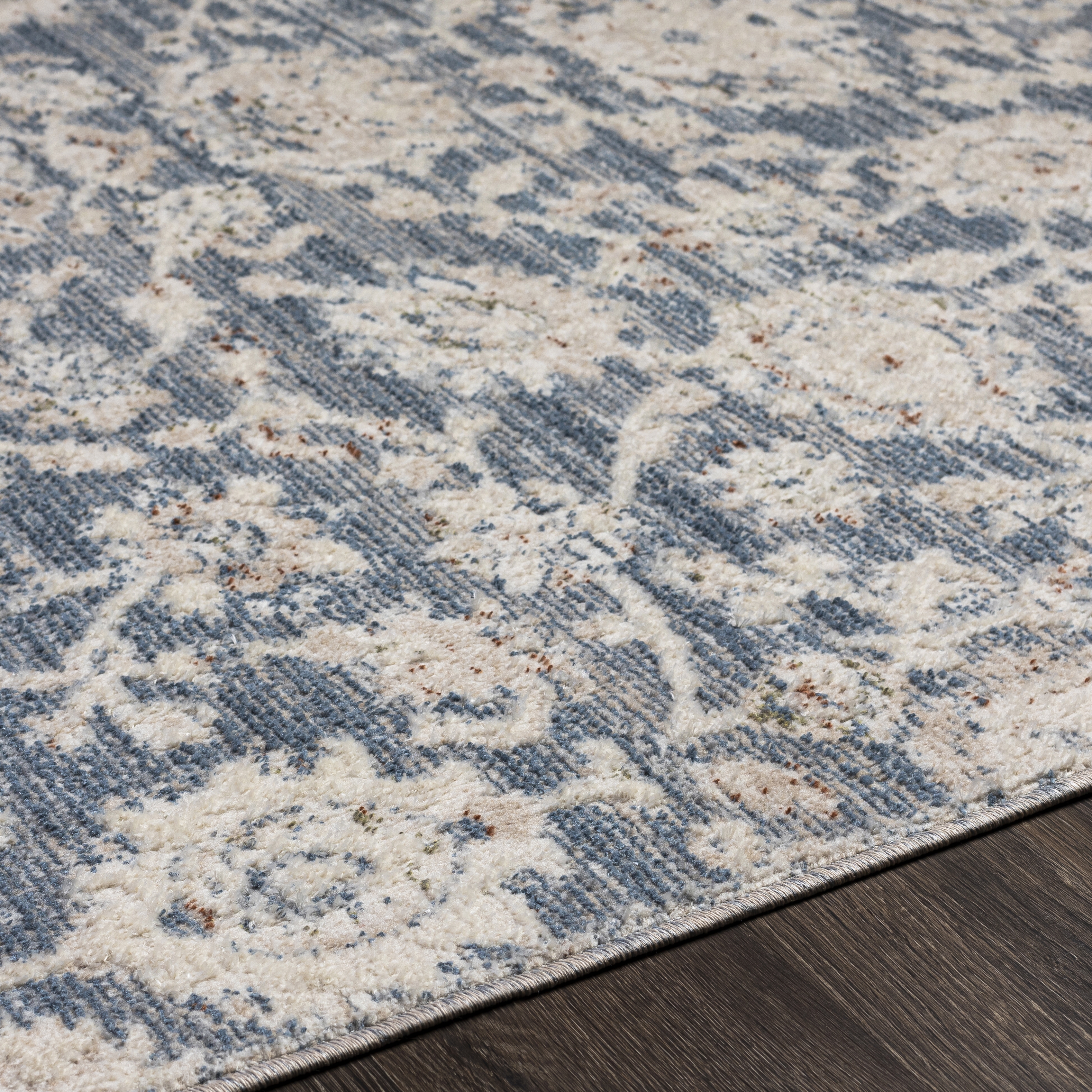 Amore Blue Indoor 2' x 2'11" Machine Woven Rug - Image 3