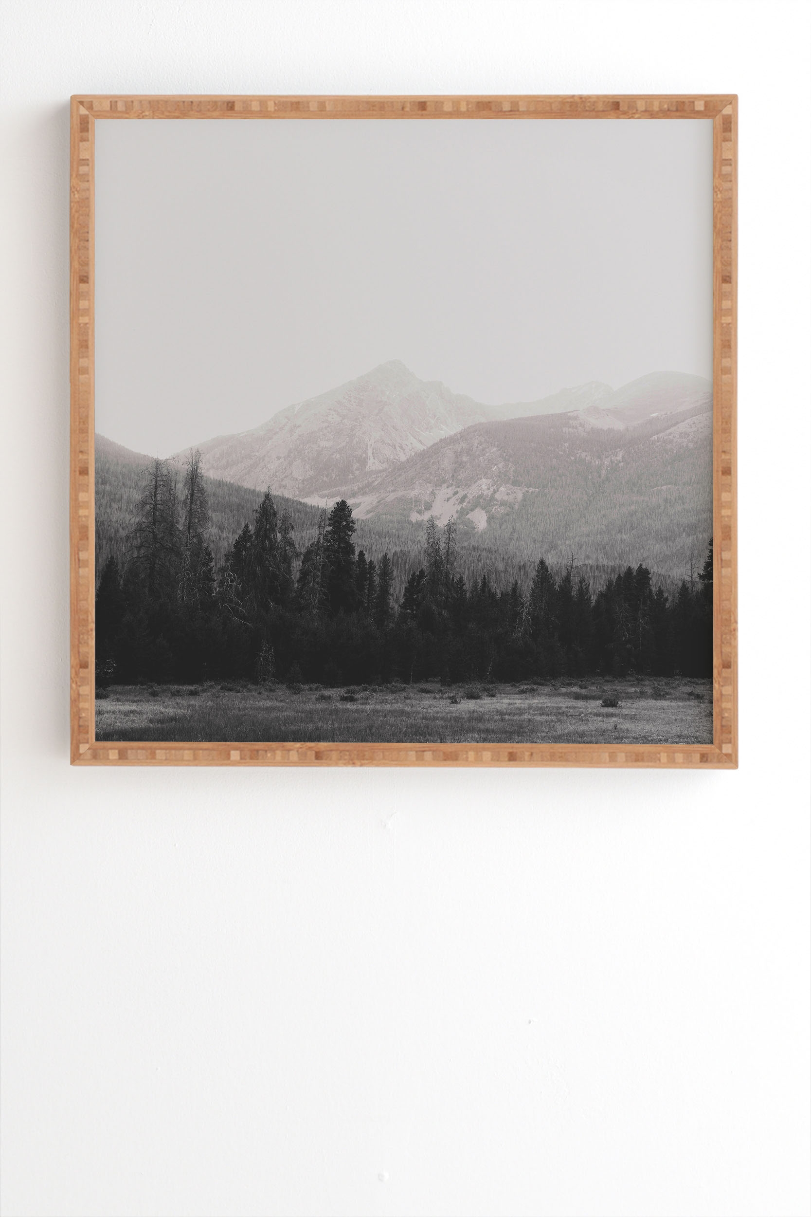 Colorado Rocky Mountains by Catherine McDonald - Framed Wall Art Bamboo 8" x 9.5" - Image 1