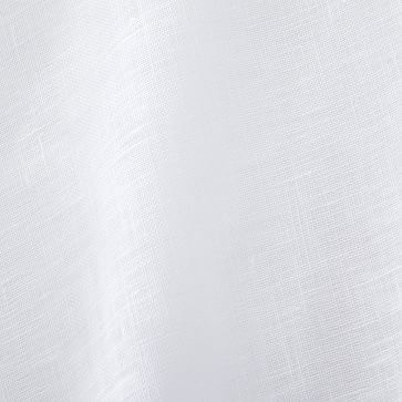 Sheer Belgian Flax Linen Curtain, White, 48" x 108", Unlined, Individual - Image 2