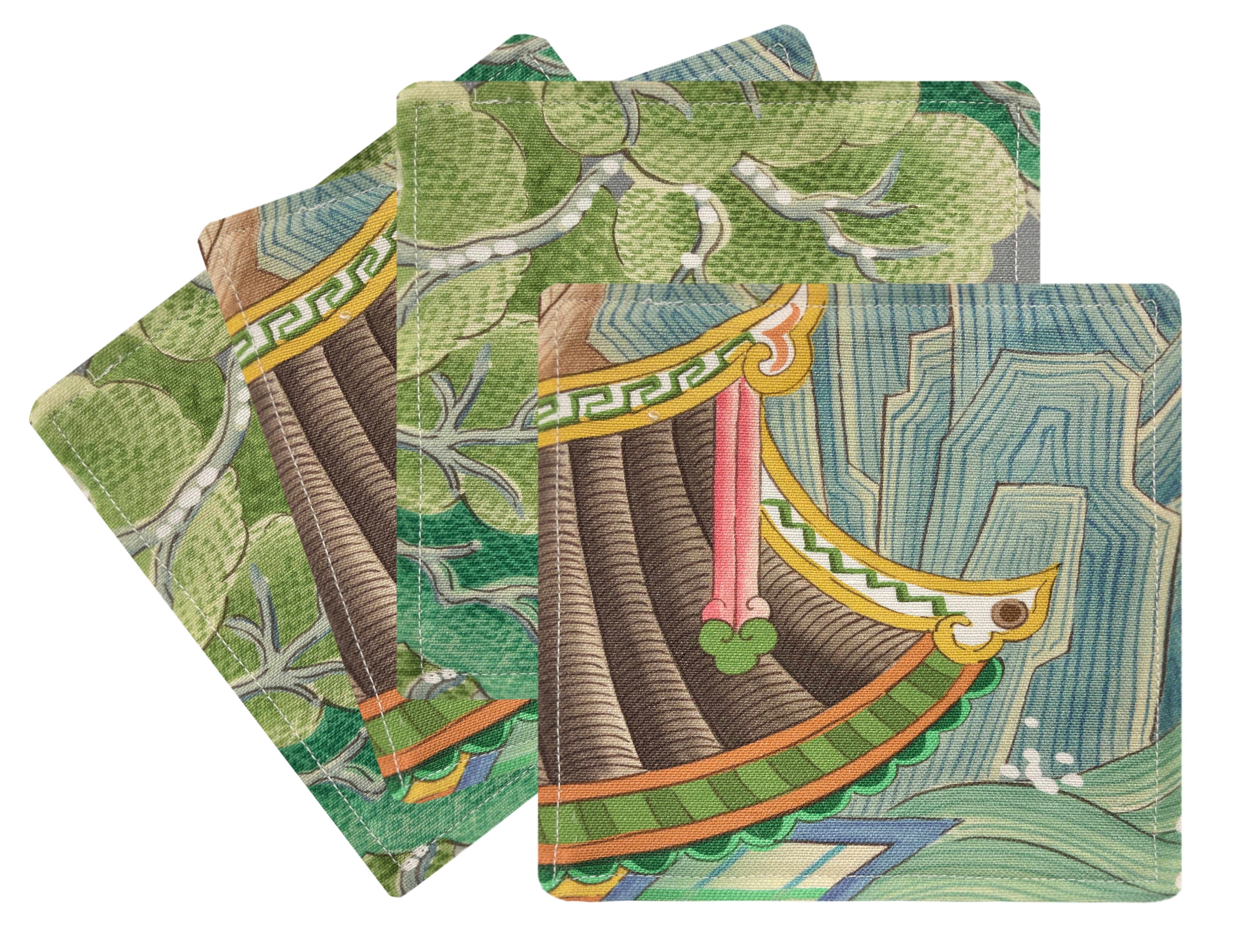 COCKTAIL NAPKINS :: MIRAMAR // ORIGINAL | CLARENCE HOUSE - Spa Blue - Image 0