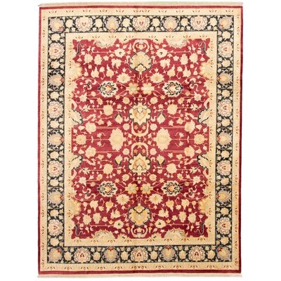 One-of-a-Kind Arabelle Hand-Knotted 2010s Pako Persian Red 9'2" x 11'9" Wool Area Rug - Image 0