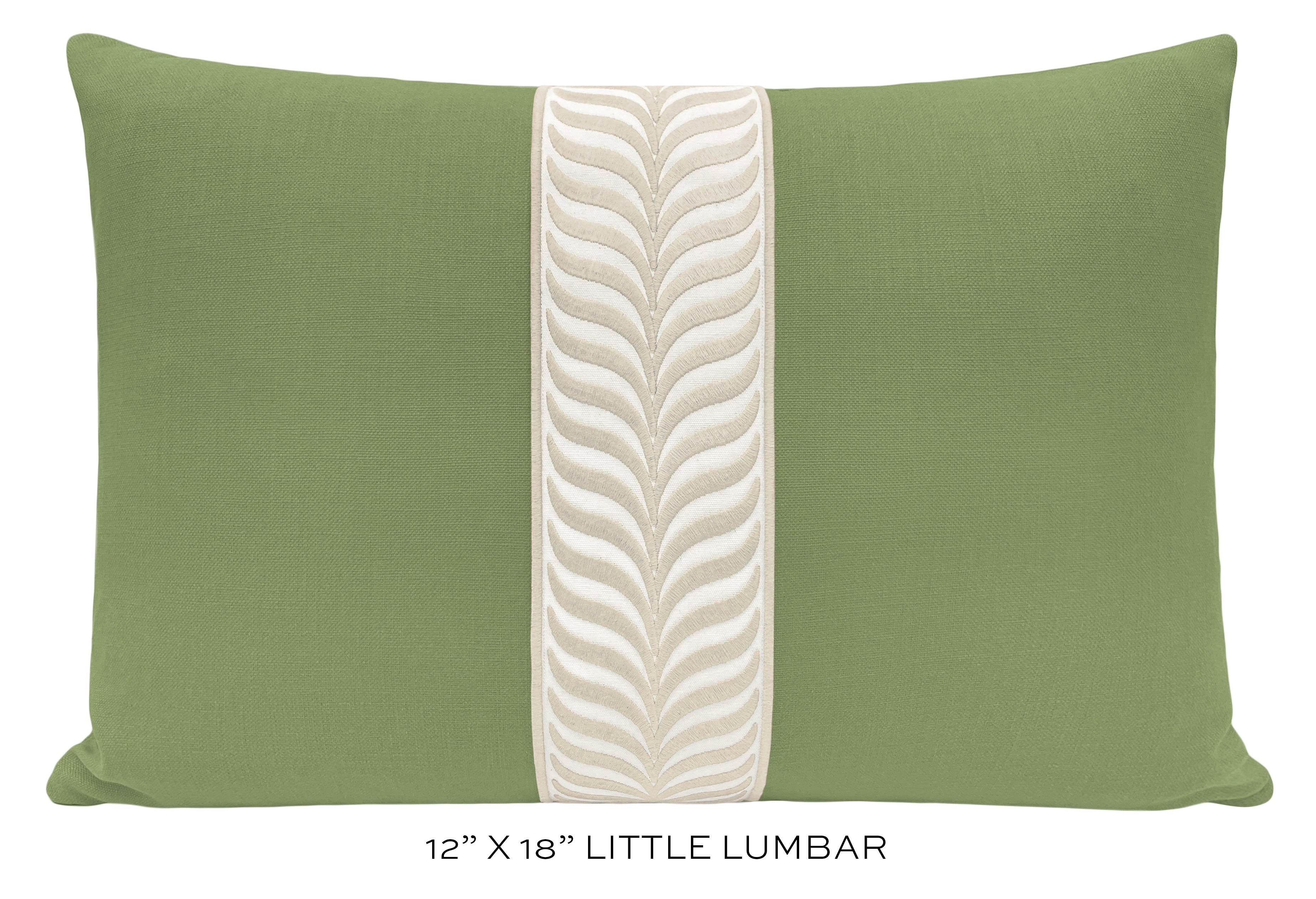 CLASSIC LINEN // CLOVER + TRELLIS TRIM // NATURAL - 20" X 20" - Image 3