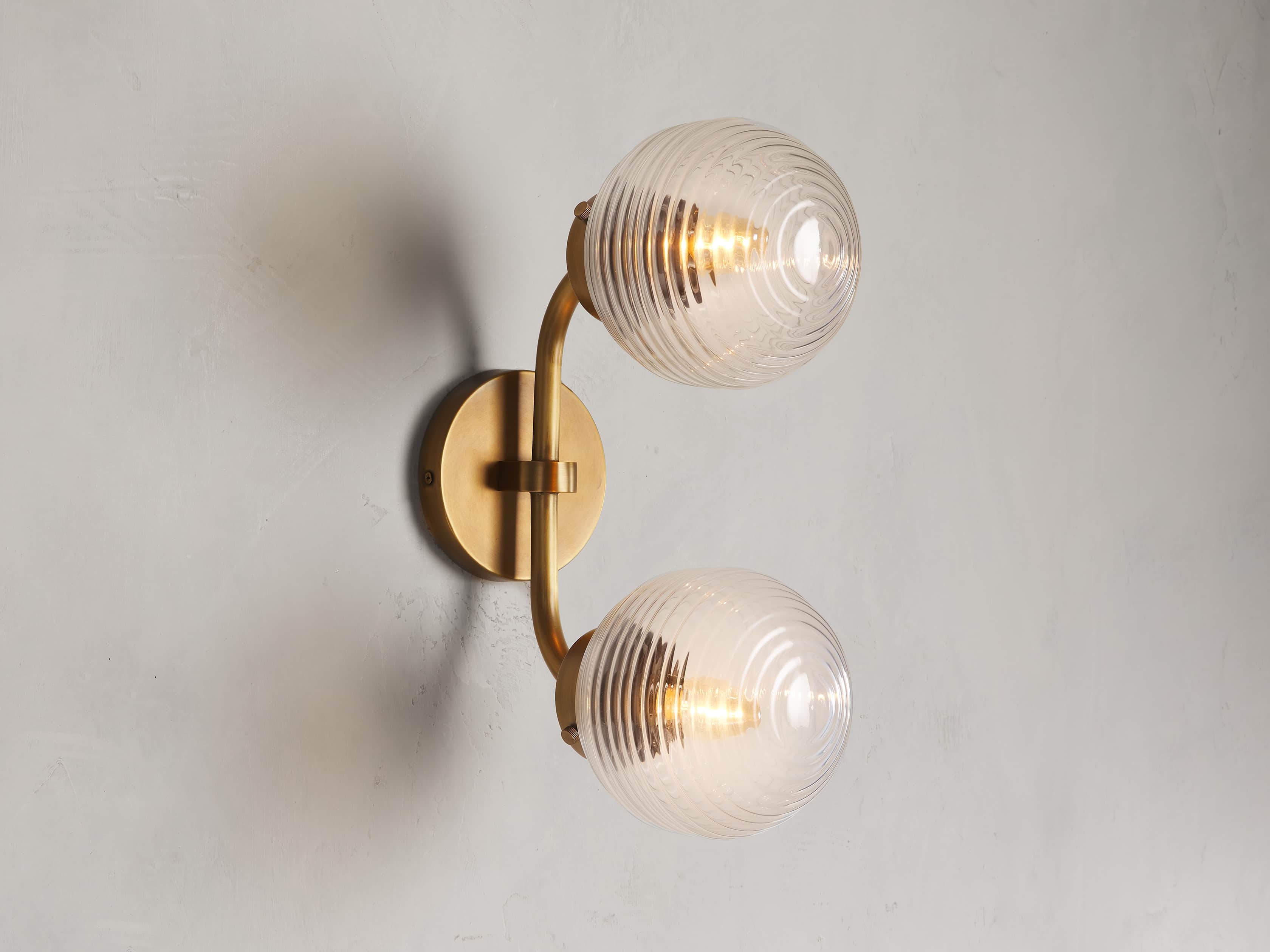Sayre Double Sconce in Brass - Image 0