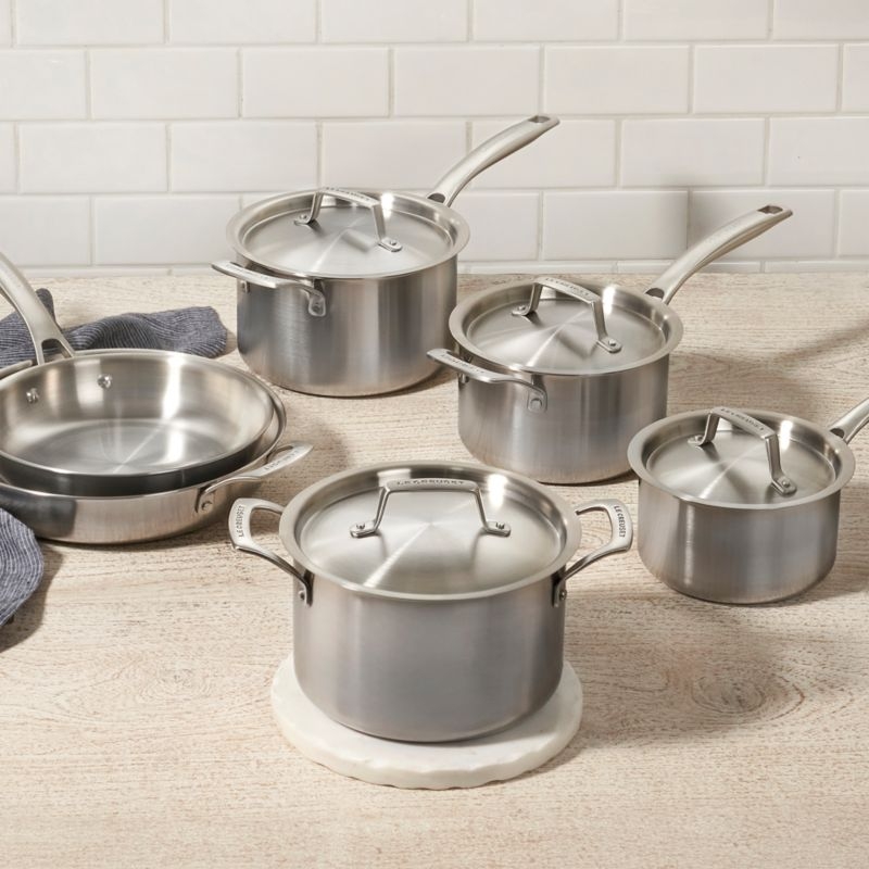 Le Creuset ® Essential Stainless Steel 10-Piece Cookware Set - Image 1