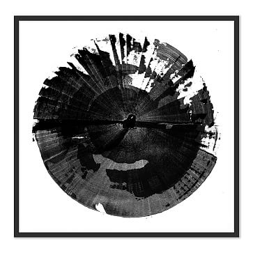 Inky Disc Series Quantum Moon 2 By Coup D'Esprit Framed Paper, Giclee Print, Natural, 32x32 - Image 2