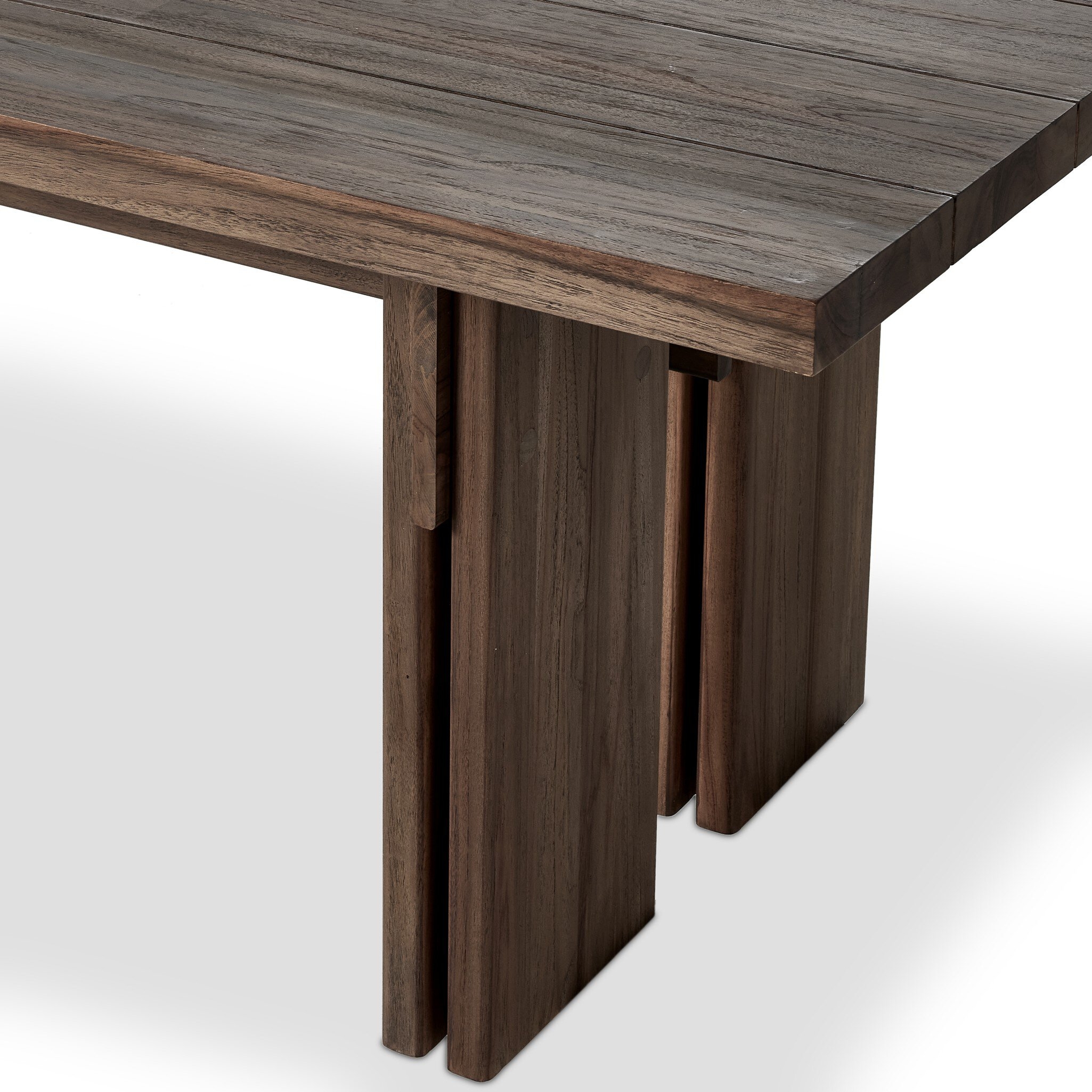 Railay Outdoor Dining Table 96" - Stained Toasted Brown-FSC - Image 6