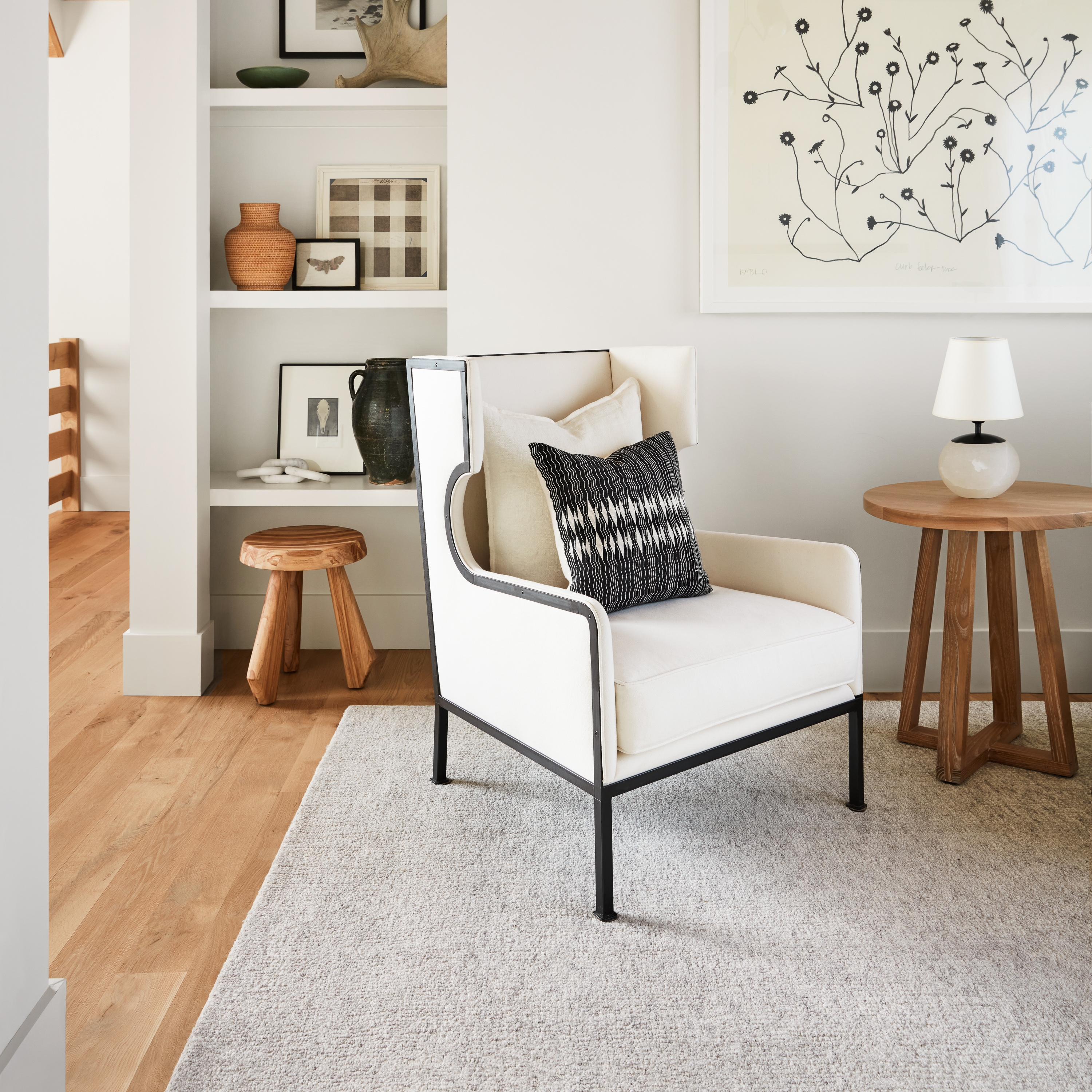 Oland BRT09 Handmade Solid Ivory and Light Taupe Area Rug (12'x15') - Image 5