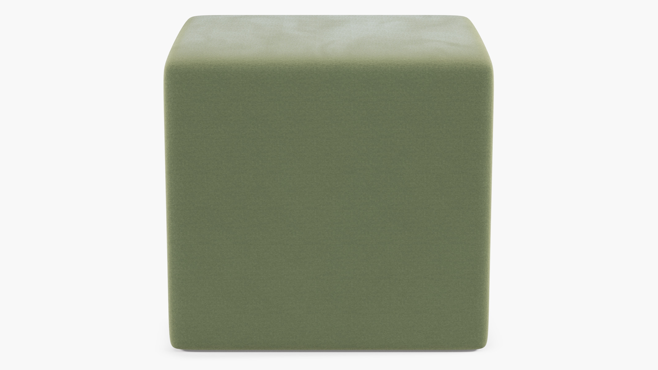 Cube Ottoman, Vert Classic Velvet - Image 0