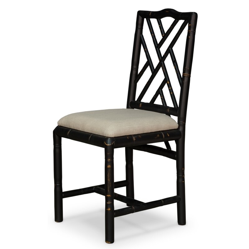 Sarreid Ltd Brighton Solid Wood Upholstered Side Chair - Image 0