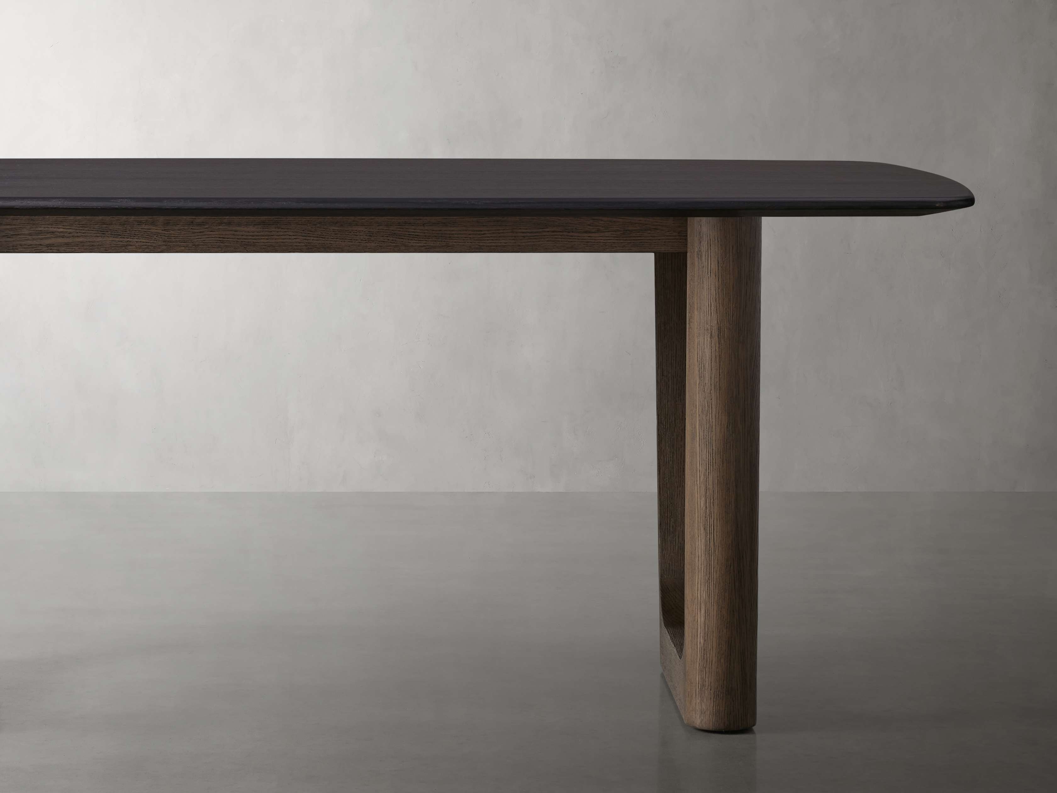 Saint Germain Dining Table with Rennes Base Wood 72" in Black  Ebony/Chestnut - Image 0